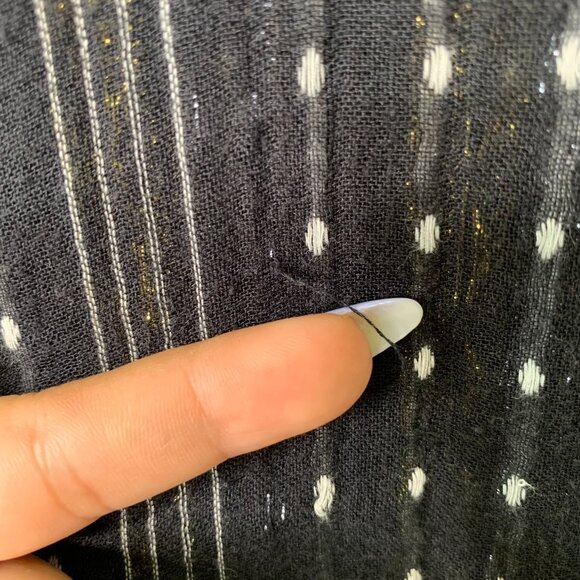 Ace & Jig Women's Black Metallic Long Sleeve Oversized Tunic Shirt Size Small - Picture 5 of 12